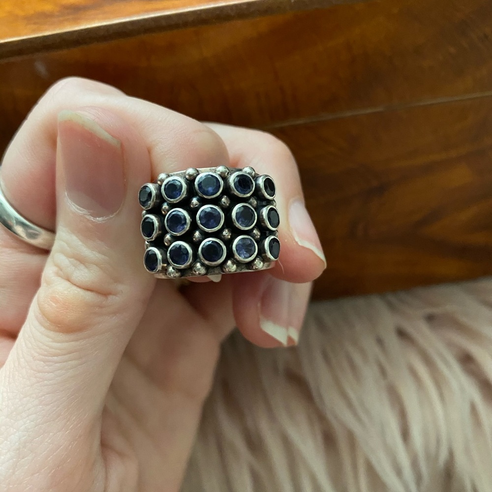 Sterling Silver Sundance Ring w/ Purple Stones